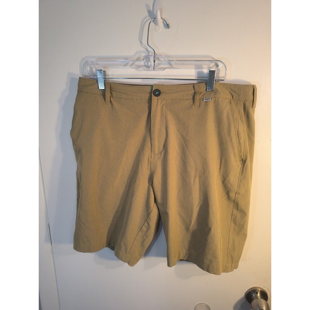 Linksoul Mens Boardwalker Shorts 34 Golf Quick Dry Stretch Pockets Brown